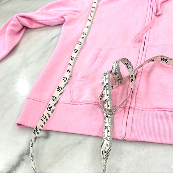 Victoria Secret Pink Holographic LOVE PINK Zippered Hoodie Y2K VINTAGE - Picture 8 of 8